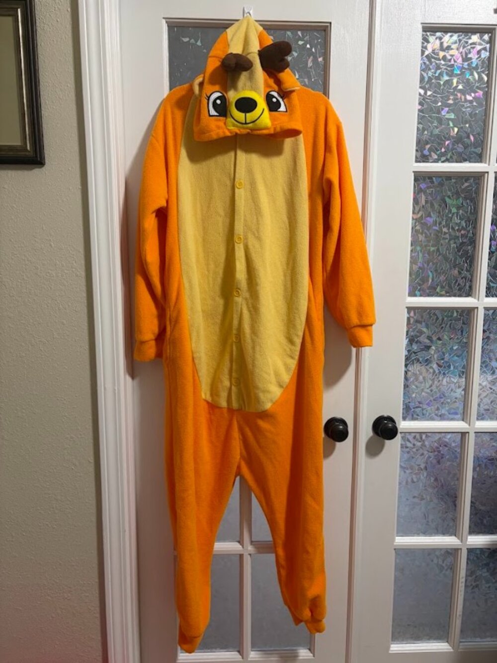 Women’s Medium Deer Fleece One Piece Pajama Costume Onesie